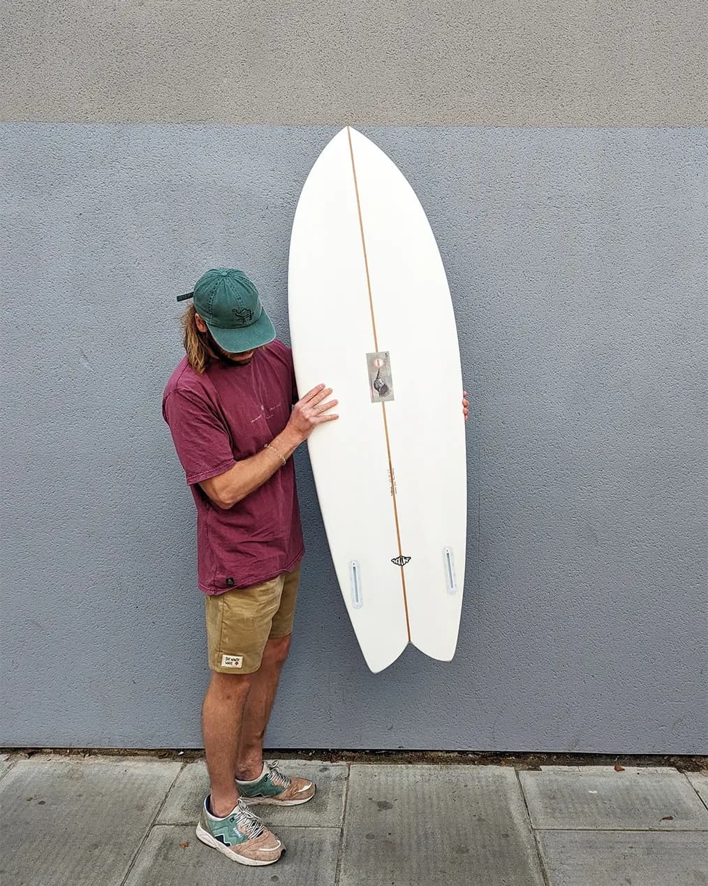 Nudibranch surfboard outline detail by Whitburn Studio.