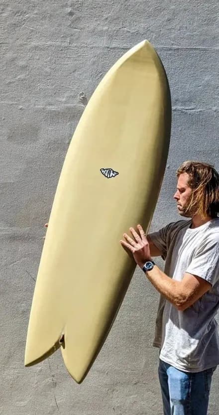 Nudibranch surfboard shape by Whitburn Studio.